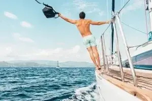 man boat